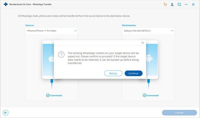 Choose The WhatsApp Transfer You Want To Move